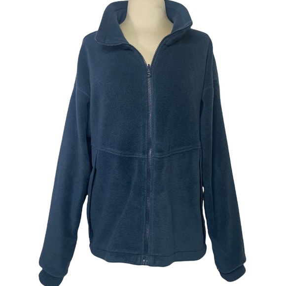 Columbia Fleece Jacket Navy Blue Comfortable Warm Soft Lightweight Zip Up Coat - Picture 11 of 11